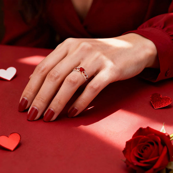 FREE Today: Passionate Love Heart Garnet Ring - image 1