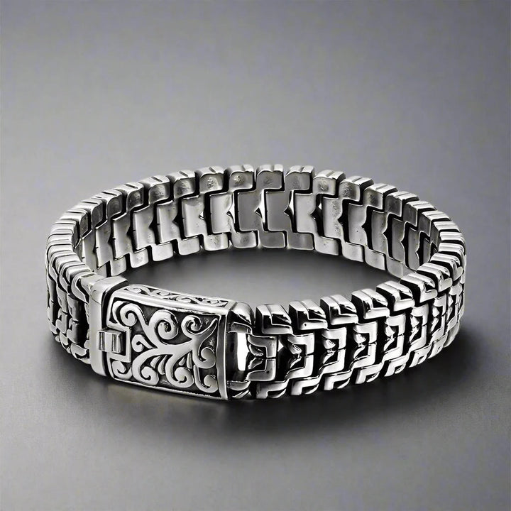 WorldNorse Ornate Rune Scroll Steel Bracelet - image 3