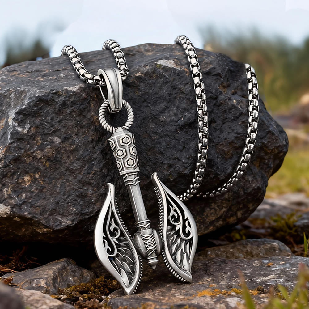 WorldNorse Winged Ornament Axe Necklace - image 2