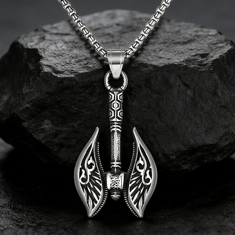 WorldNorse Winged Ornament Axe Necklace - Viking Axe - image 0