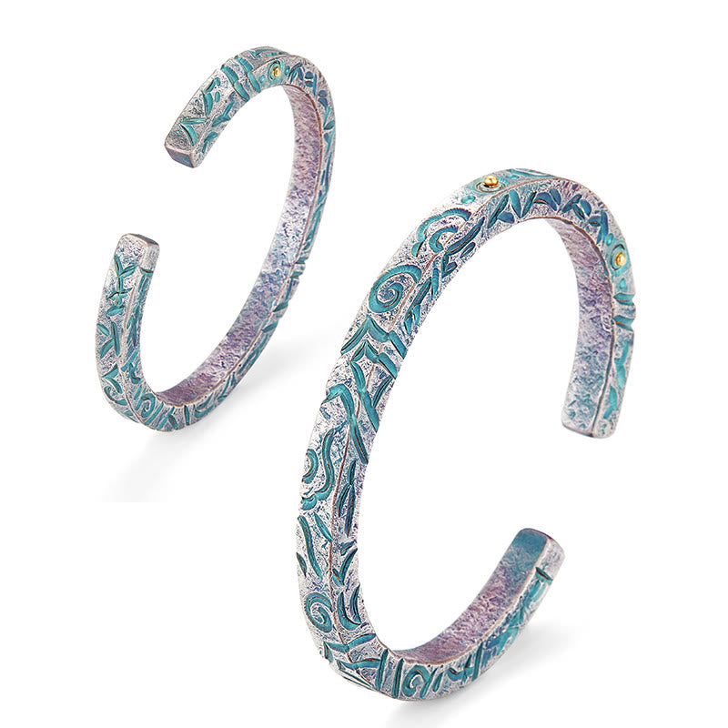 WorldNorse Handcrafted 999 Silver Enchanted Vine Turquoise Bracelet - image 3