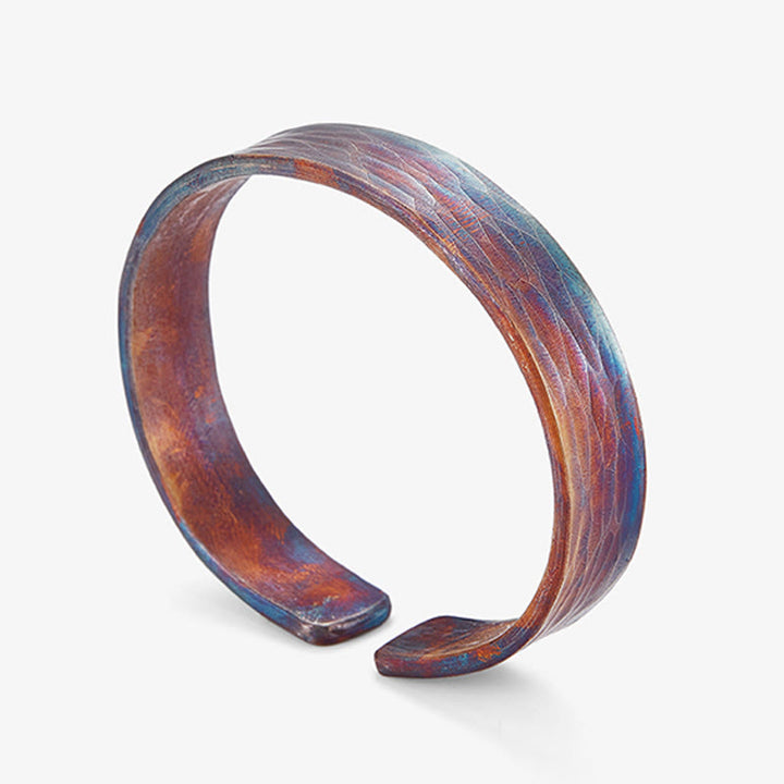 WorldNorse 999 Sterling Silver Iridescent Leaf Texture Bracelet - image 3