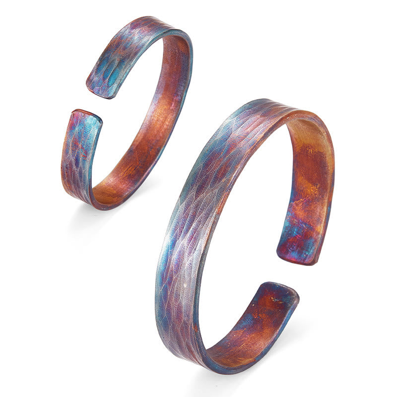 WorldNorse Handcrafted 999 Silver Iridescent Leaf Texture Bracelet - image 4