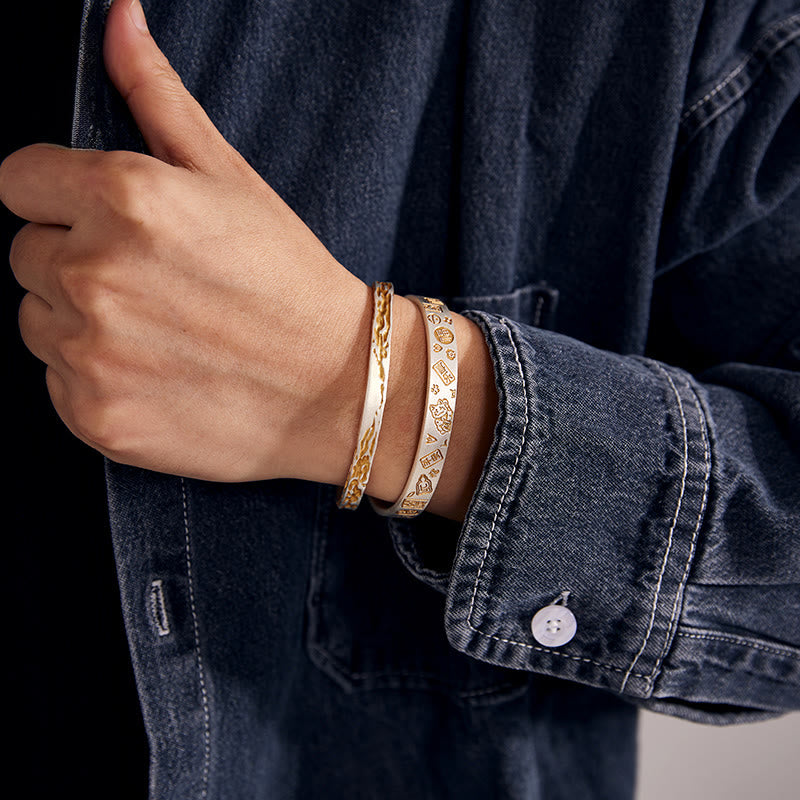 WorldNorse Handcrafted 999 Silver Gilded Lava Texture Dual Tone Bracelet - image 6