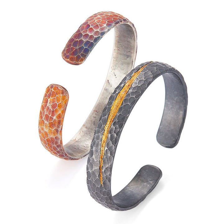 WorldNorse Handcrafted 999 Gold Honeycomb Vein Bracelet - image 4