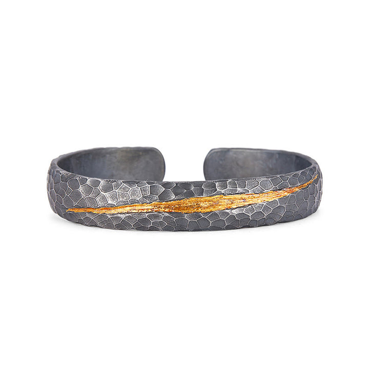 WorldNorse Handcrafted 999 Gold Honeycomb Vein Bracelet - image 2