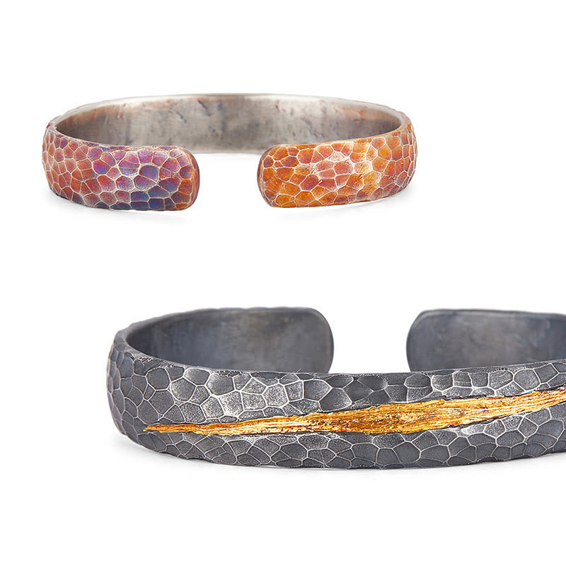 WorldNorse Handcrafted 999 Gold Honeycomb Vein Bracelet - image 6