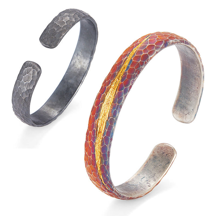 WorldNorse Handcrafted 999 Gold Honeycomb Vein Bracelet - image 5