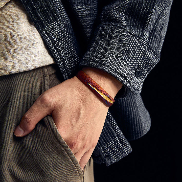 WorldNorse 999 Sterling Gold Honeycomb Vein Bracelet - image 8