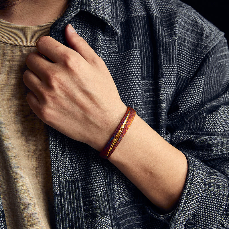 WorldNorse Handcrafted 999 Gold Honeycomb Vein Bracelet - image 1