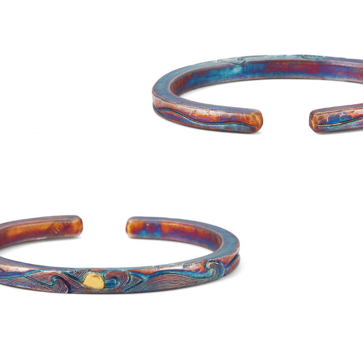 WorldNorse Handcrafted 999 Silver Prismatic Swirl Bracelet - image 4