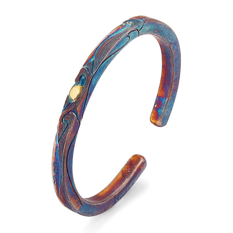 WorldNorse Handcrafted 999 Silver Prismatic Swirl Bracelet - image 2