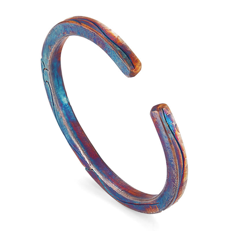 WorldNorse Handcrafted 999 Silver Prismatic Swirl Bracelet - image 2