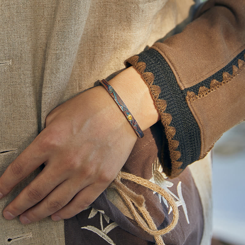 WorldNorse Handcrafted 999 Silver Prismatic Swirl Bracelet - image 5