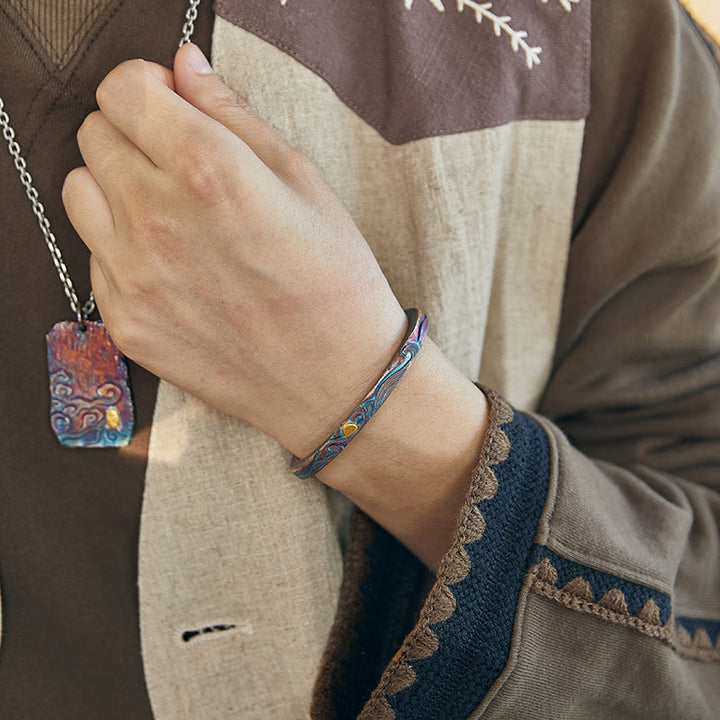 WorldNorse 999 Sterling Silver Prismatic Swirl Bracelet - image 6