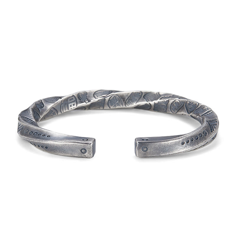 WorldNorse Handcrafted 999 Silver Engraved Coin Bracelet - image 3