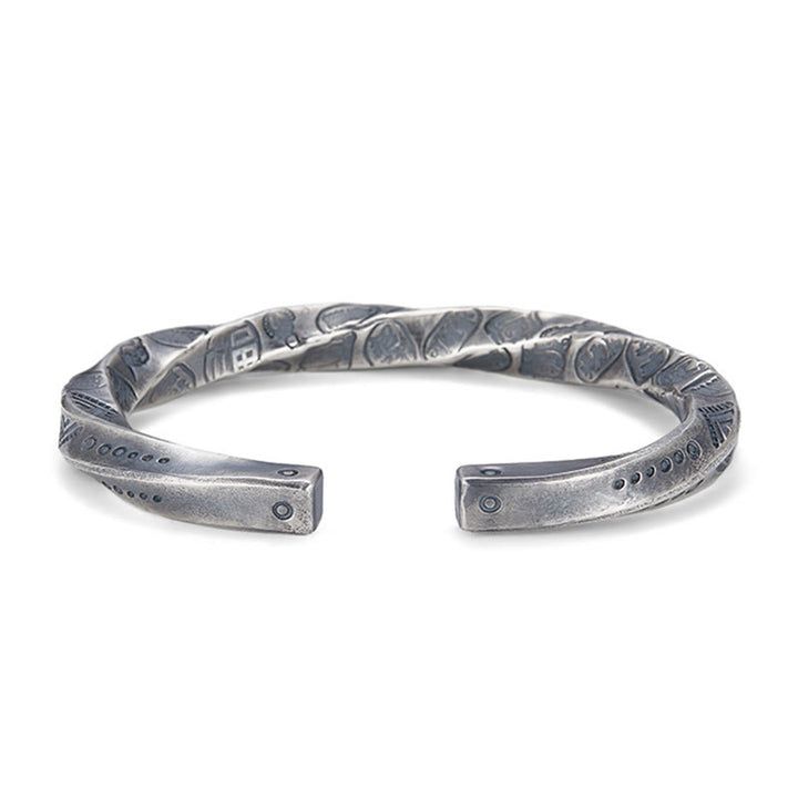 WorldNorse Handcrafted 999 Silver Engraved Coin Bracelet - image 3