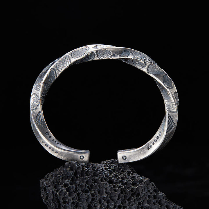 WorldNorse Handcrafted 999 Silver Engraved Coin Bracelet - image 2