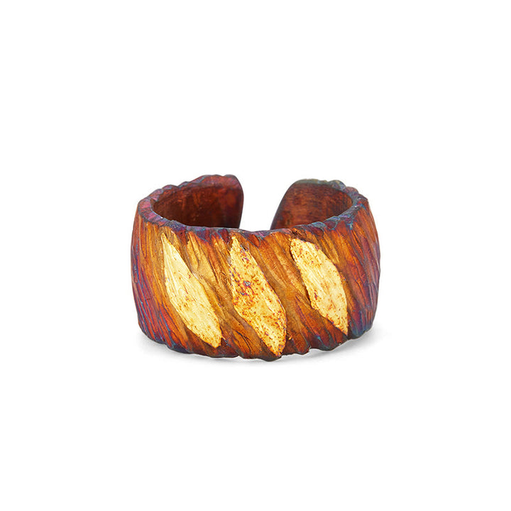 WorldNorse Handcrafted 999 Silver Ember Streak Textured Ring - image 3