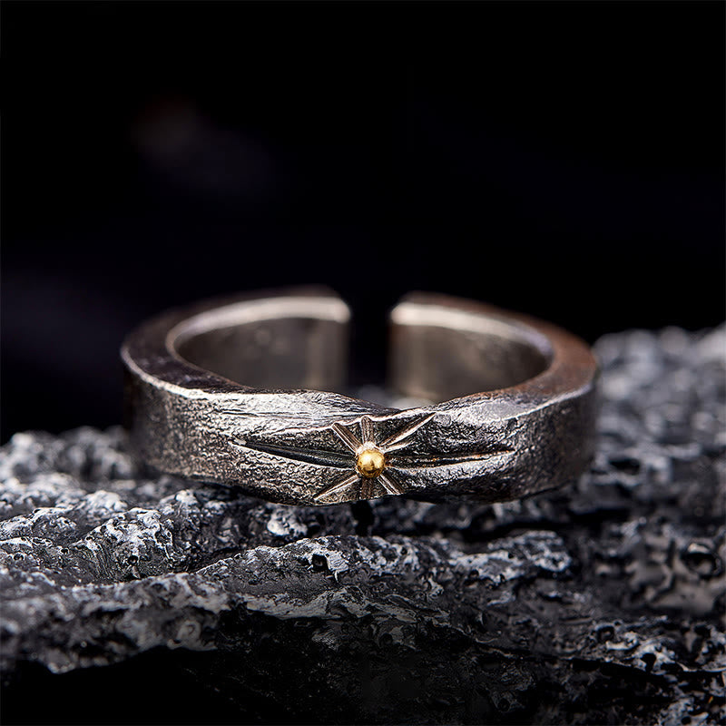 WorldNorse Handcrafted 999 Silver Meteor Strike Gilded Core Ring - image 2