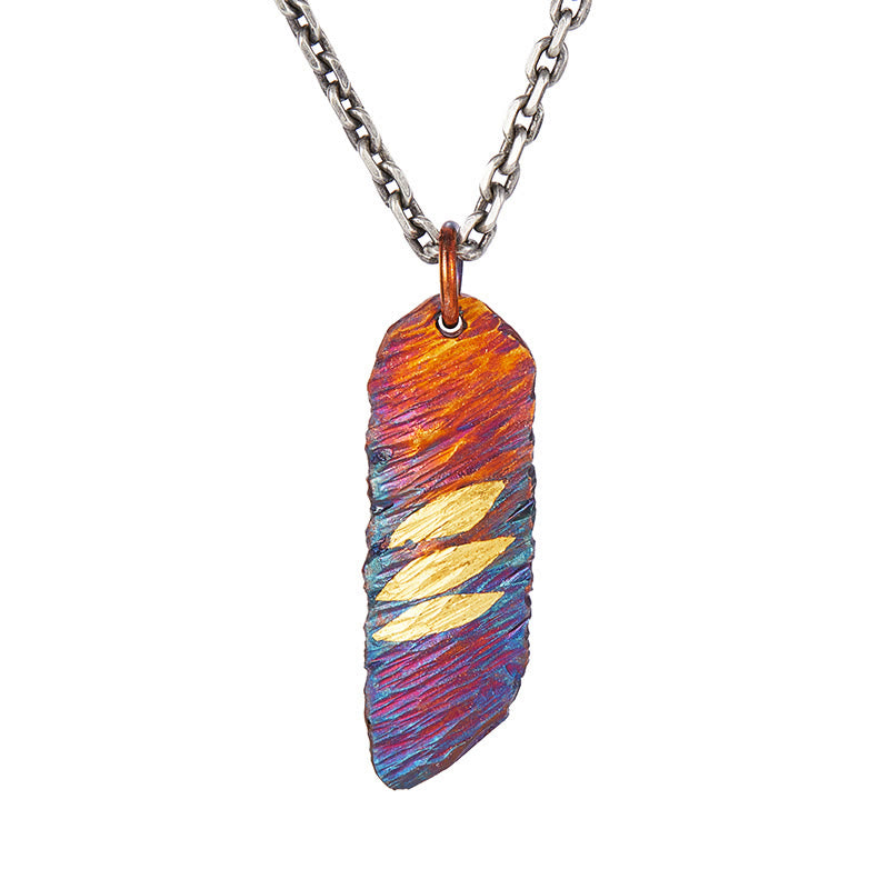 WorldNorse Handcrafted 999 Silver Enchanted Hue Feather Necklace - image 3