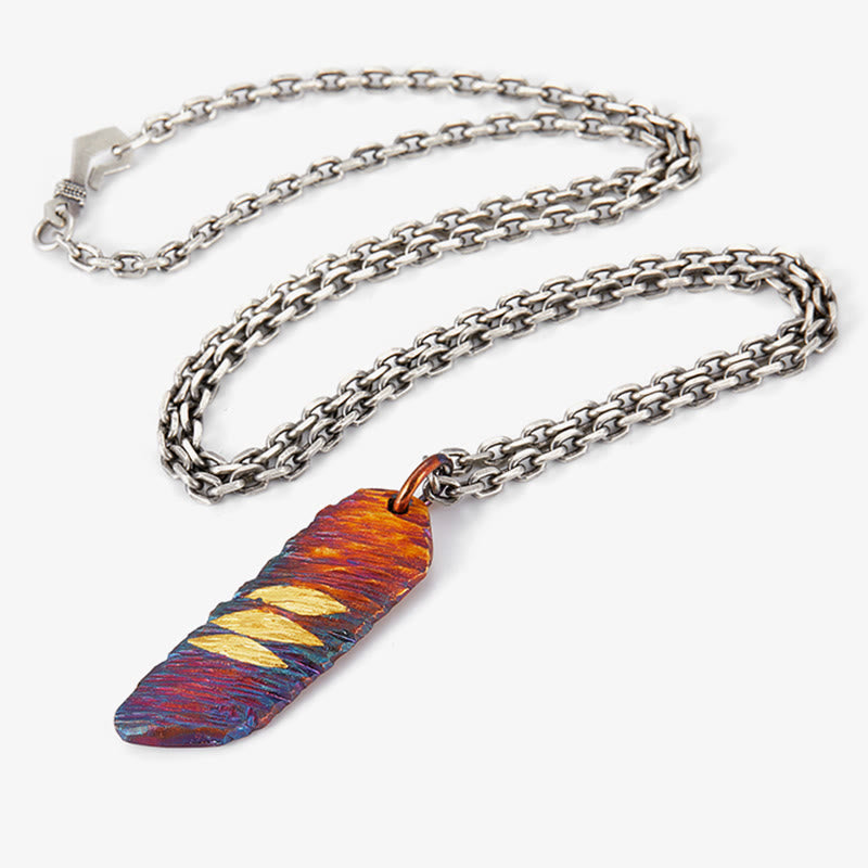 WorldNorse 999 Sterling Silver Enchanted Hue Feather Necklace - image 4