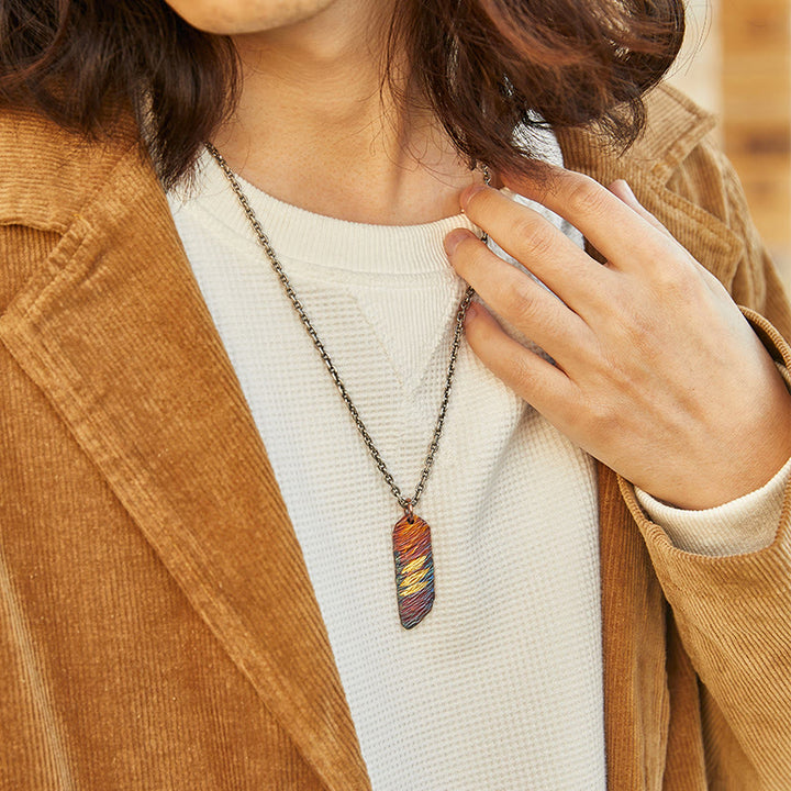 WorldNorse Handcrafted 999 Silver Enchanted Hue Feather Necklace - image 5