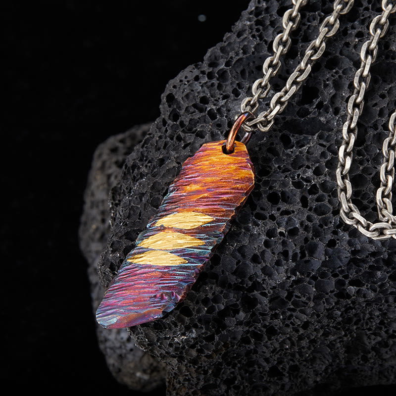 WorldNorse Handcrafted 999 Silver Enchanted Hue Feather Necklace - image 2