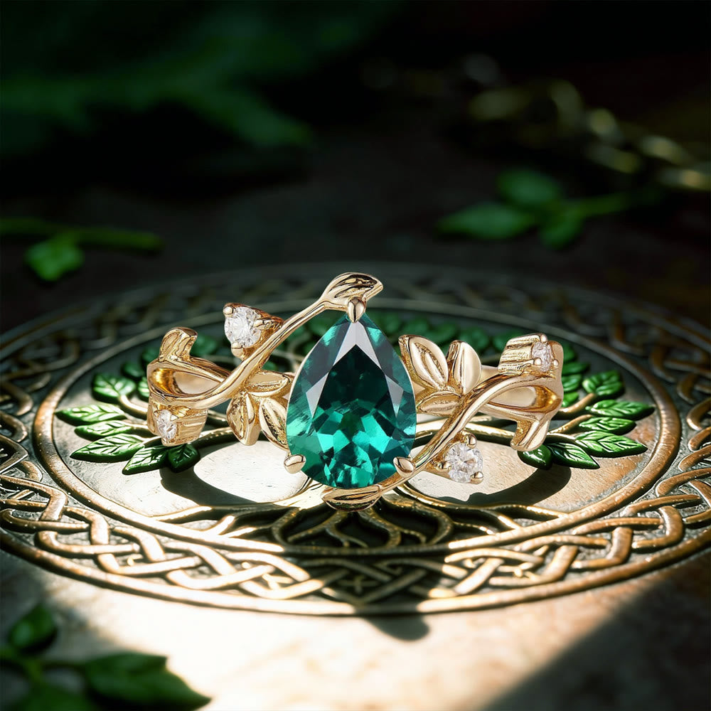 FREE Today: Nature Yggdrasil Emerald Vine Ring - US 10 - image 0