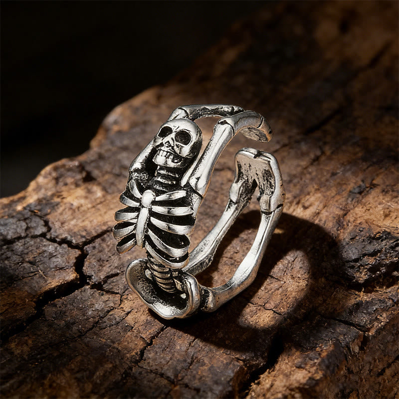 FREE Today: Skeletal Embrace Skull Ring - Adjustable - image 0