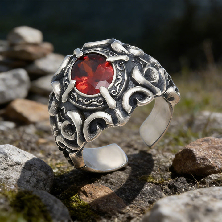  FREE Today: Crimson Gem Red Jewel Carved Ring - image 2