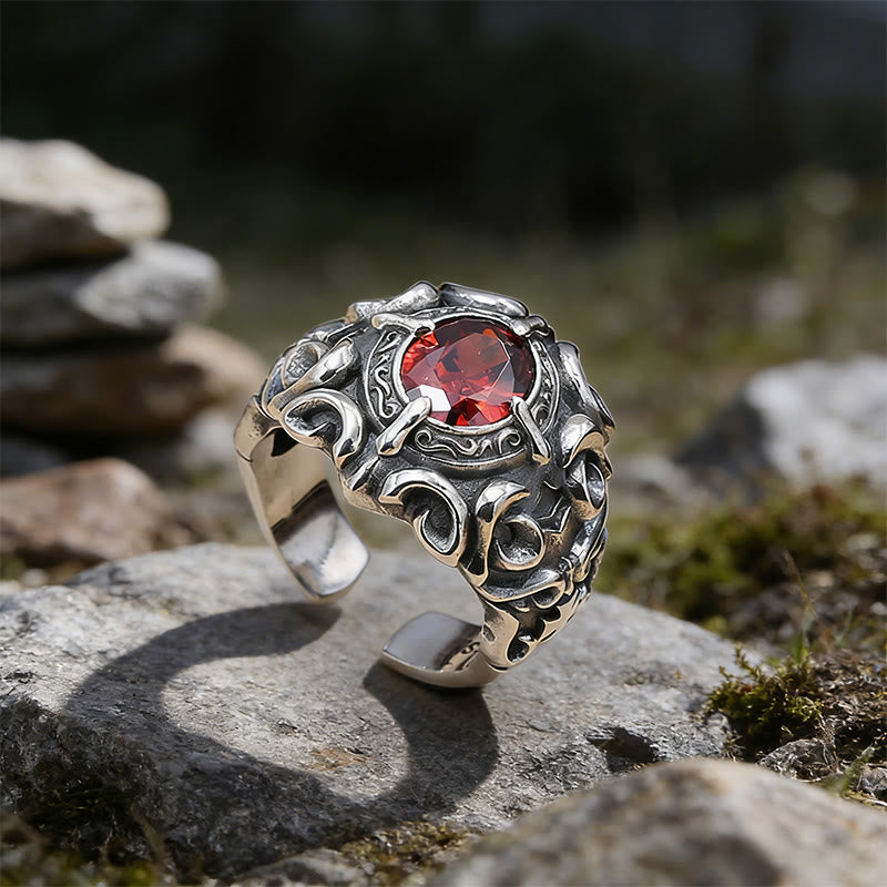  FREE Today: Crimson Gem Red Jewel Carved Ring - image 4