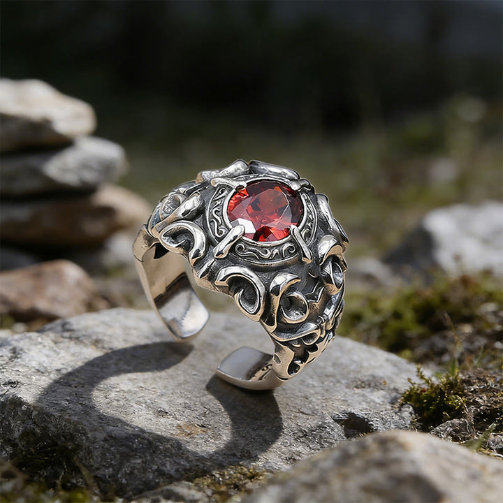  FREE Today: Crimson Gem Red Jewel Carved Ring - image 4