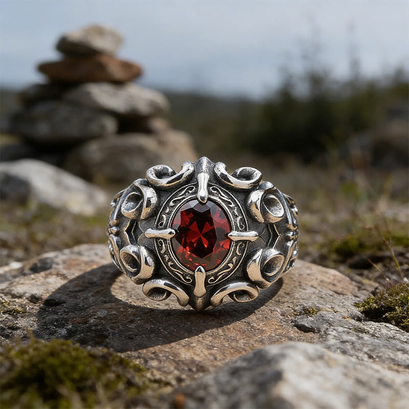  FREE Today: Crimson Gem Red Jewel Carved Ring - image 3