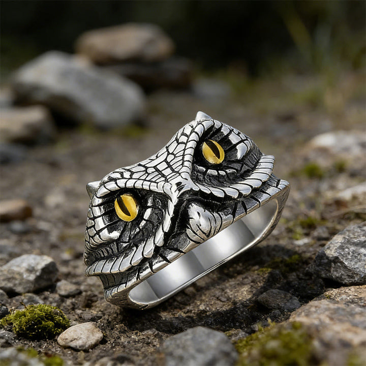  FREE Today: Veiled Serpent Scale Gilded Eye Ring - image 2