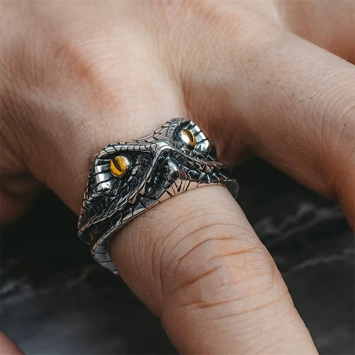  FREE Today: Veiled Serpent Scale Gilded Eye Ring - image 1