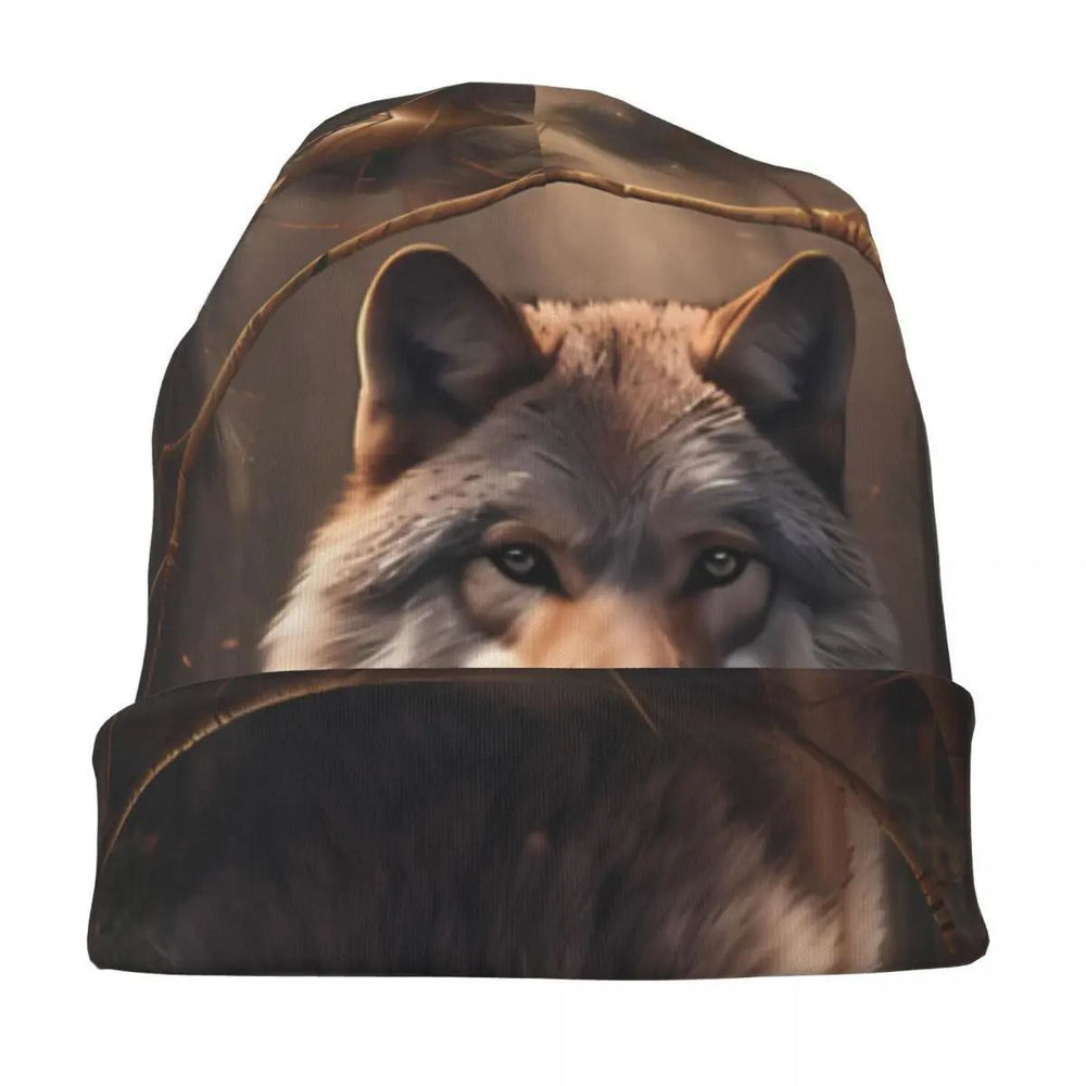 WorldNorse Earthy Wolf Woodweave Beanie - image 1