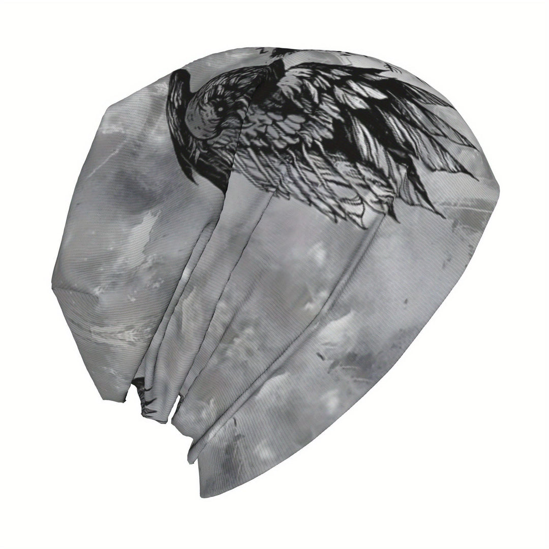 WorldNorse Grayscale Raven Sigil Mistveil Beanie - image 3
