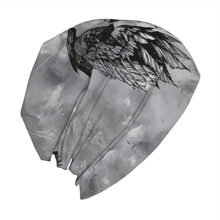 WorldNorse Grayscale Raven Sigil Mistveil Beanie - image 3