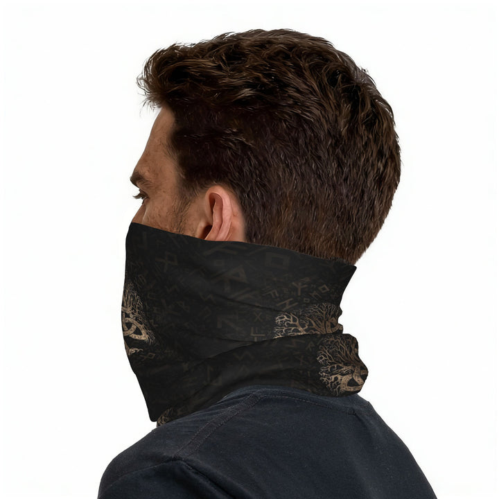 WorldNorse Triquetra Yggdrasil Rune Face Mask & Neck Gaiter - image 6