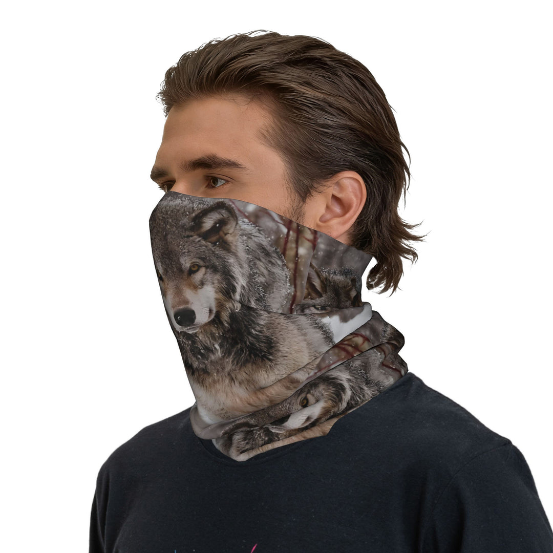 WorldNorse Timber Wolf Frosted Vale Face Mask & Neck Gaiter - 24 x 43 cm - image 0