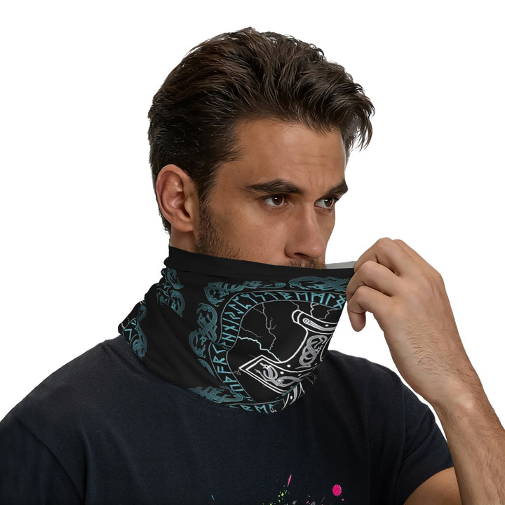 WorldNorse Stormwrought Hammer Knot Rune Face Mask & Neck Gaiter - image 4