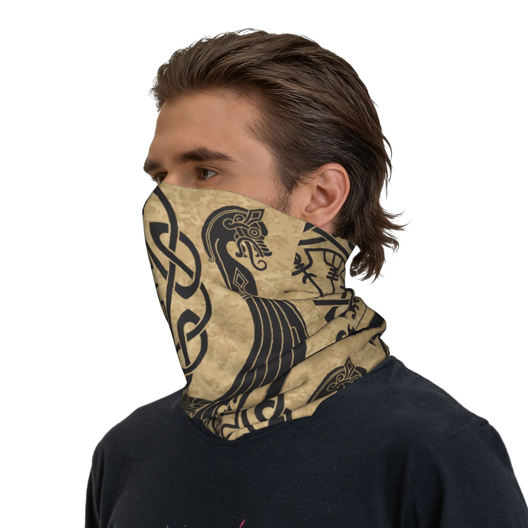 WorldNorse Sandtone Vegvisir Face Mask & Neck Gaiter - 24 x 43 cm - image 0