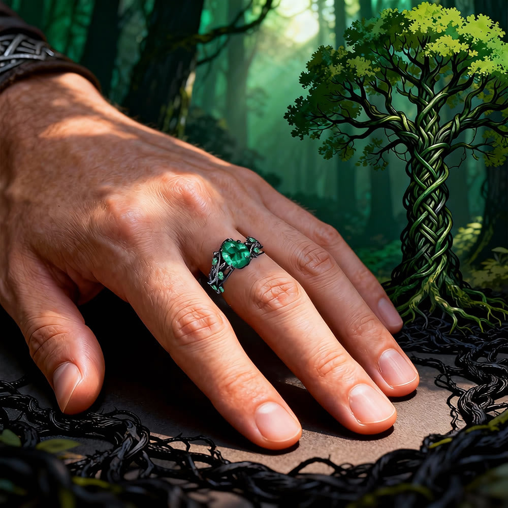 FREE Today: Yggdrasil Emerald Black Vines Ring Set - image 1