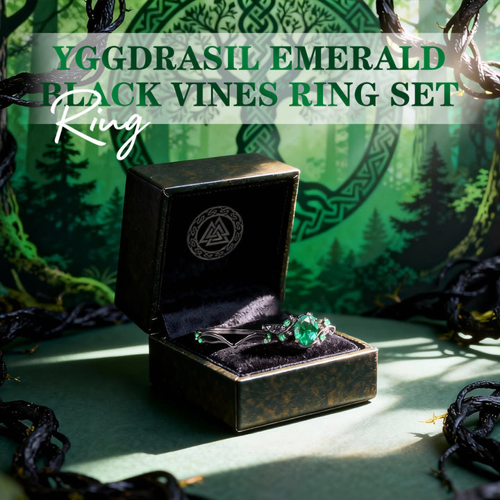 FREE Today: Yggdrasil Emerald Black Vines Ring Set - image 2