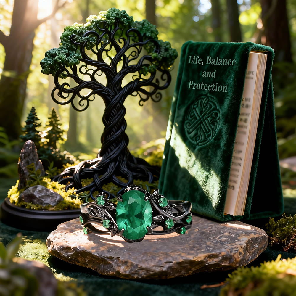 FREE Today: Yggdrasil Emerald Black Vines Ring Set - image 3