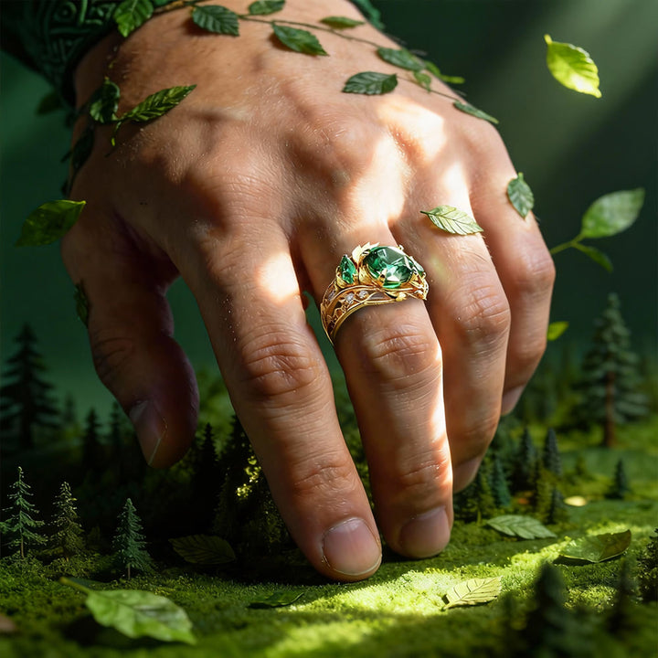 FREE Today: Yggdrasil Emerald Leaf Ring - image 1