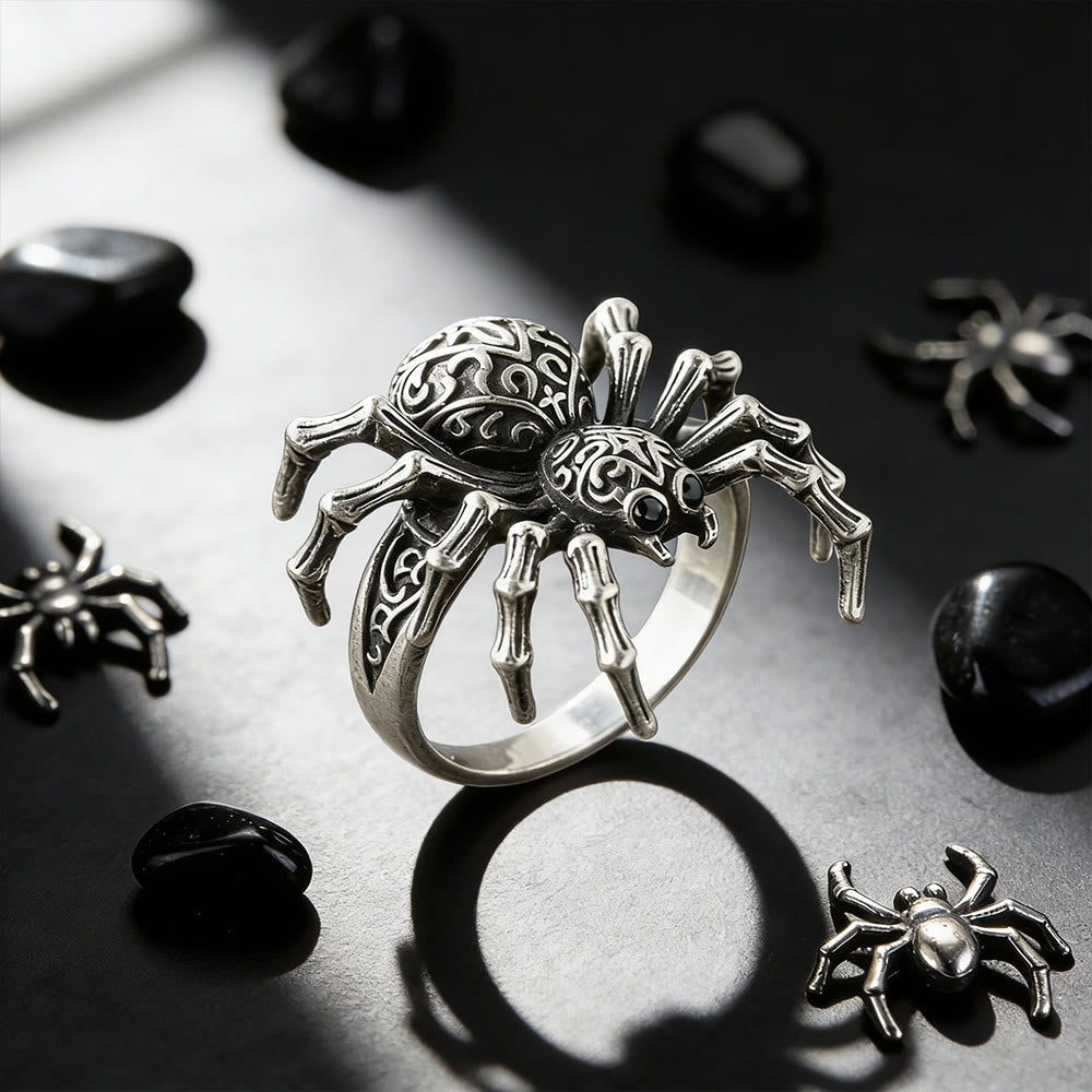 FREE Today: Black Eyes Jumping Spider Ring - US 10 - image 0