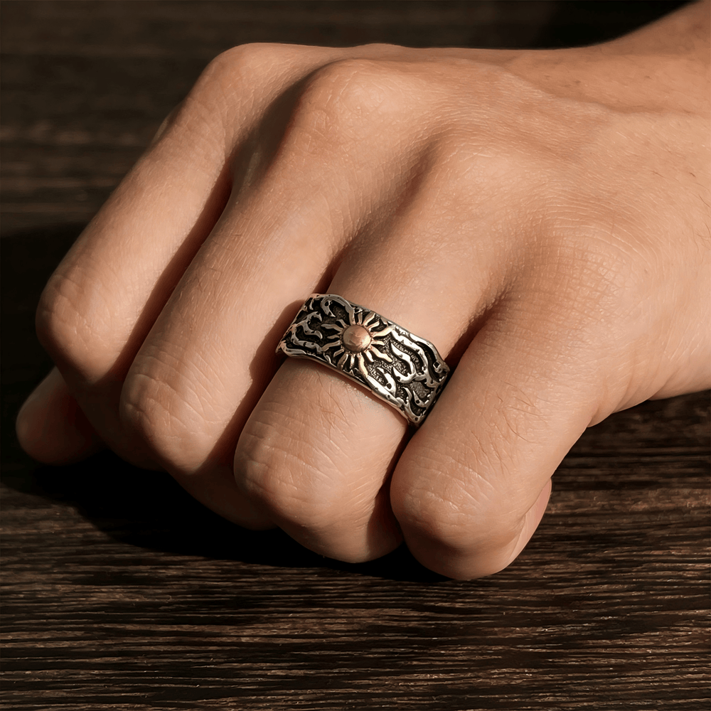 WorldNorse Wrought Sun Tangled Thorne Ring - image 1