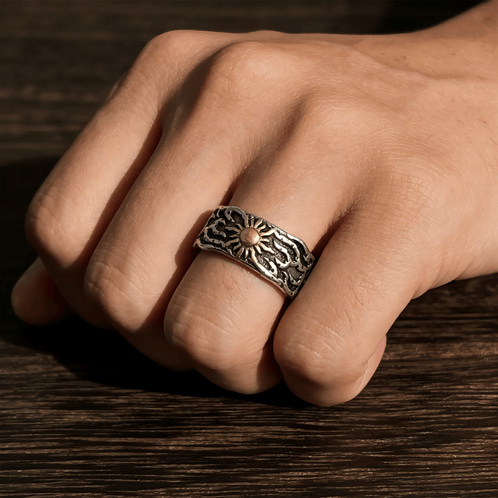 WorldNorse Wrought Sun Tangled Thorne Ring - image 1